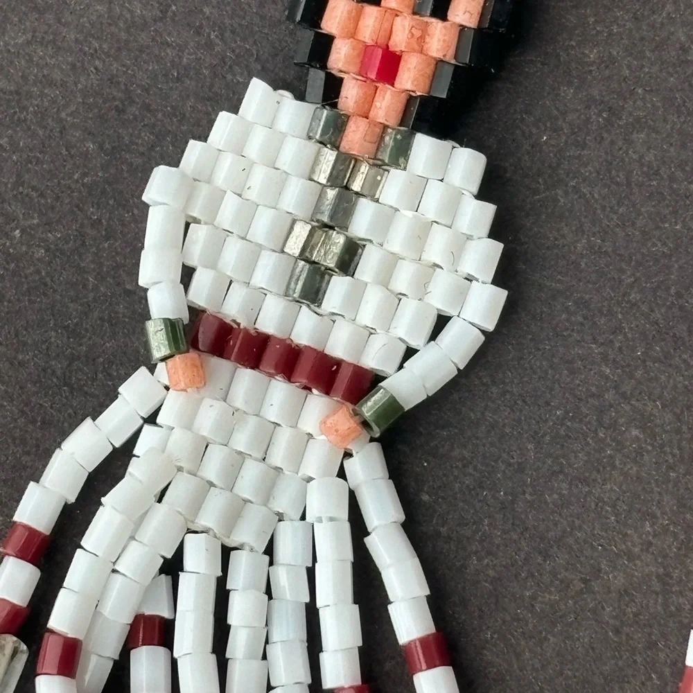 Native American Beaded Indian Earrings - Picture 2 of 2